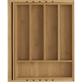 Expandable Bamboo Flatware Tray